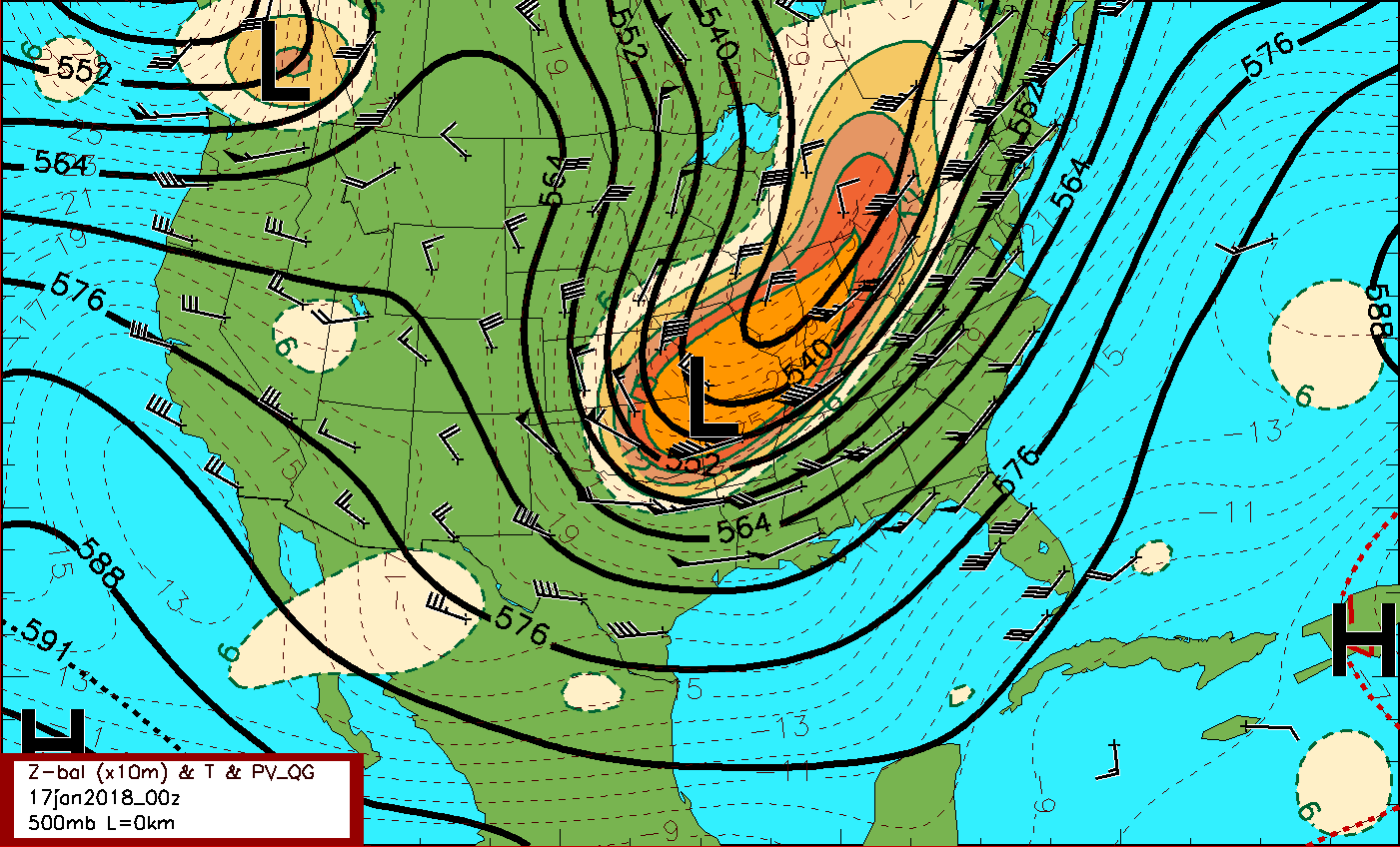 17jan2018_00z_500mb-Analysis_Z-bal_T_PV_QG